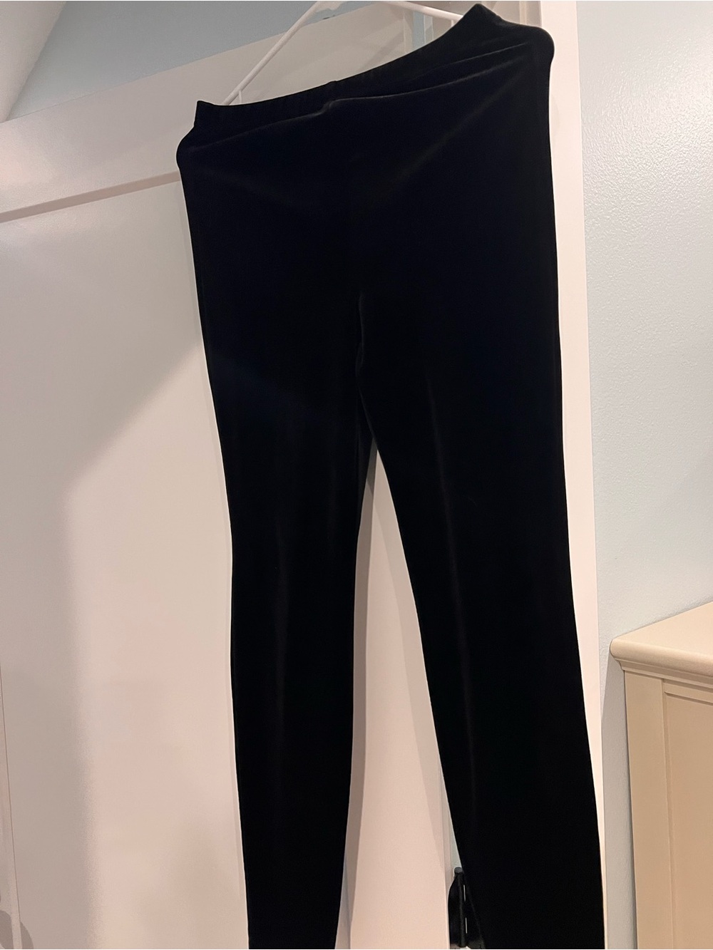 Good American Black Velvet Leggings